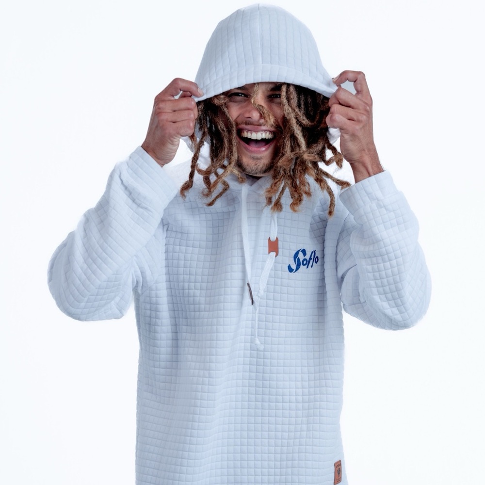 NWT Soflo White Quilted Hoodie